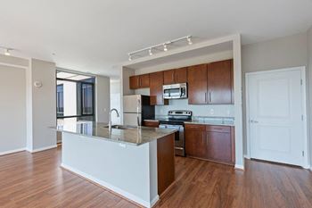 Nobe market apartments in north bethesda, maryland kitchen with island